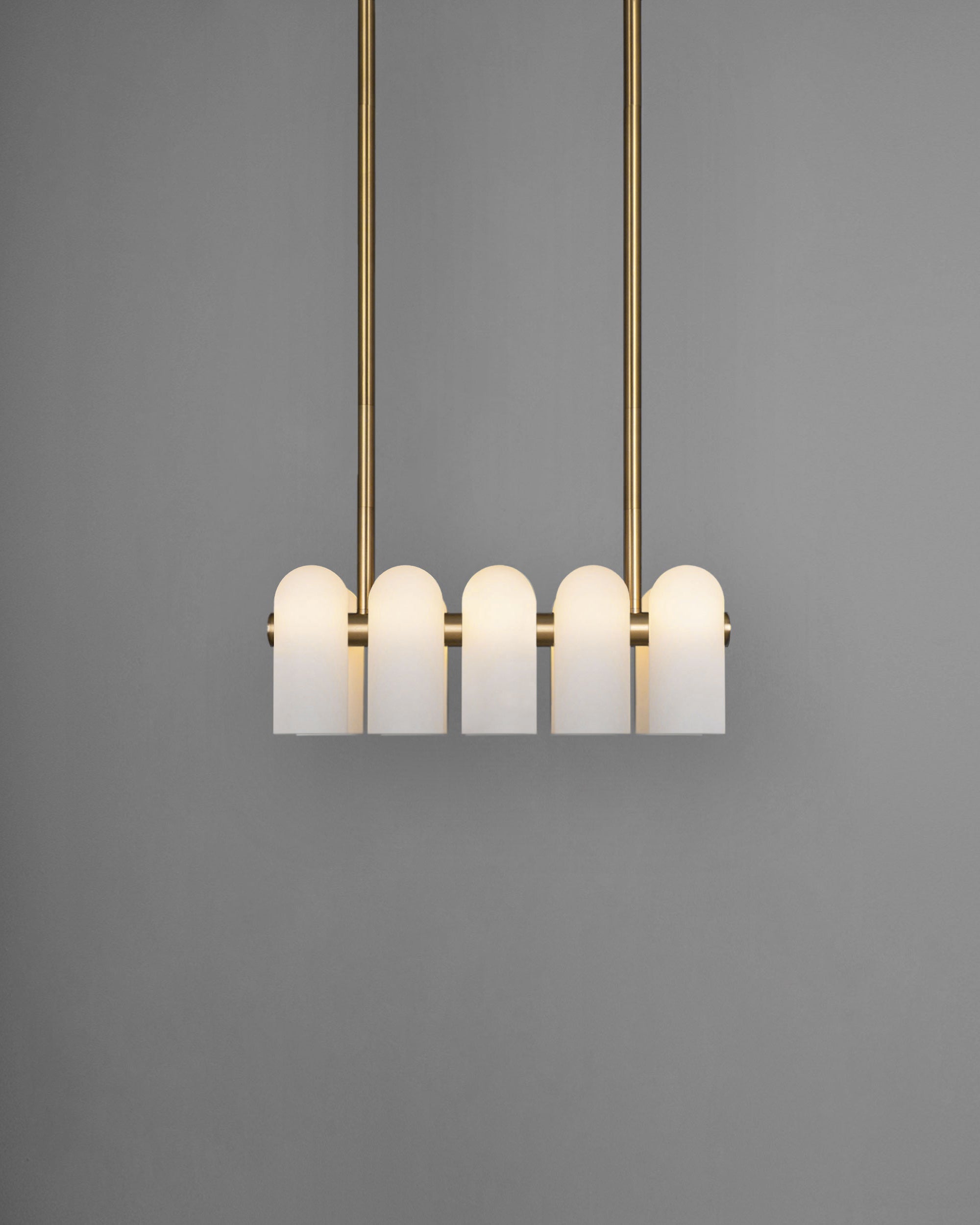 Schwung Odyssey Linear Chandelier Burnished Brass | Extra Small